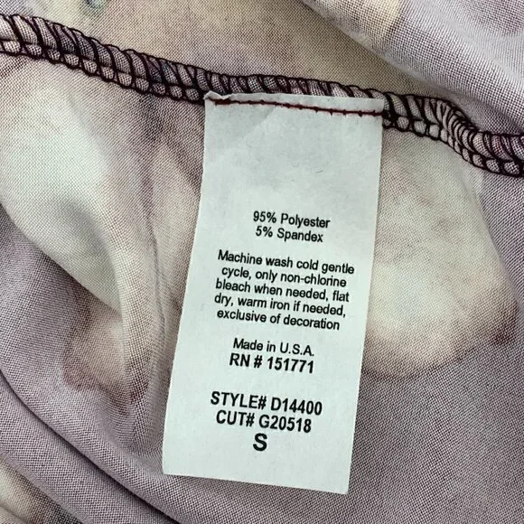 Gilli Maroon w/ Orange & Dusty Pink Floral Dress - Picture 6 of 7